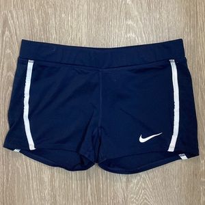 Nike Navy White Striped Small Shorts